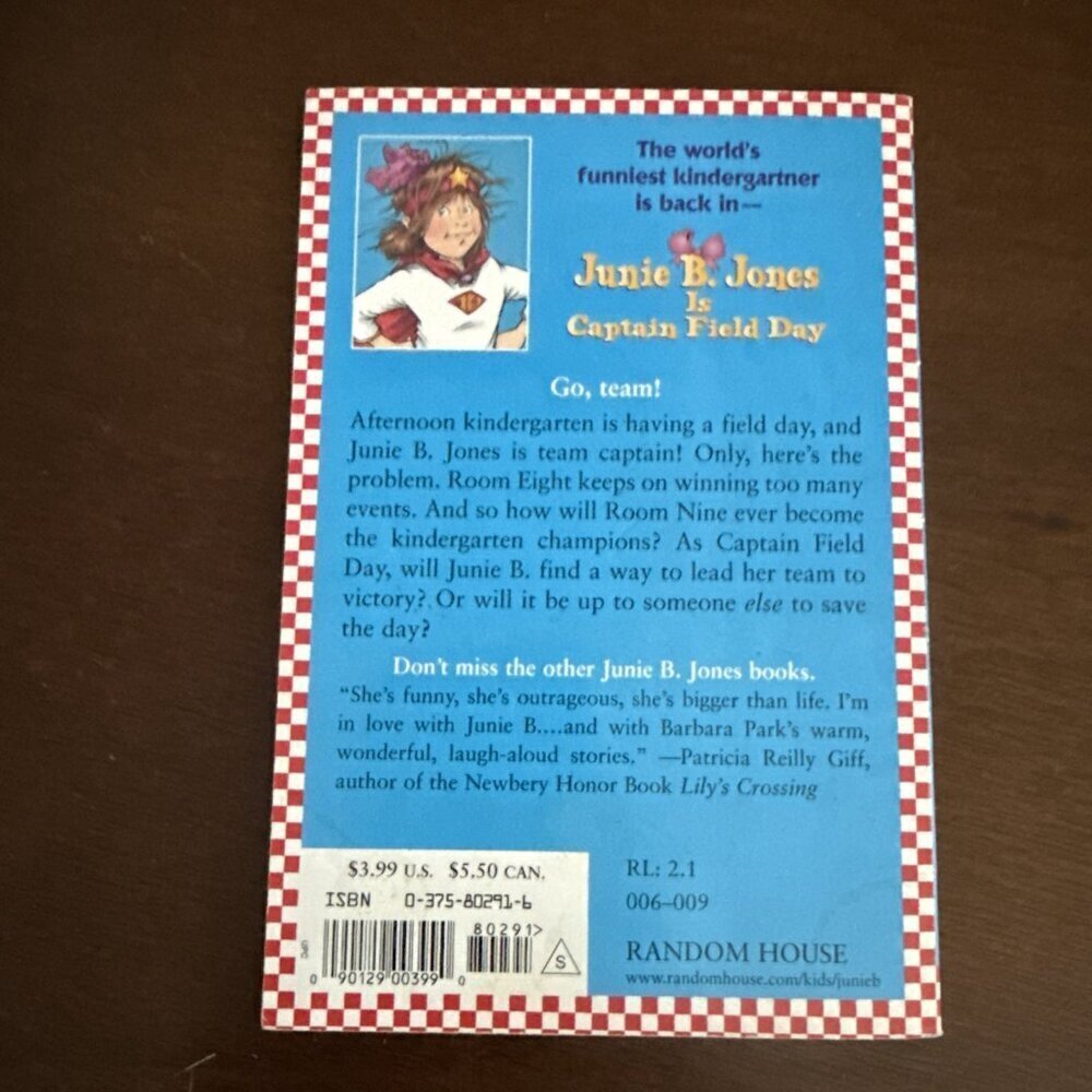 Junie B. Jones Is Captain Field Day book by Barbara Park, First edition. - Picture 3 of 3